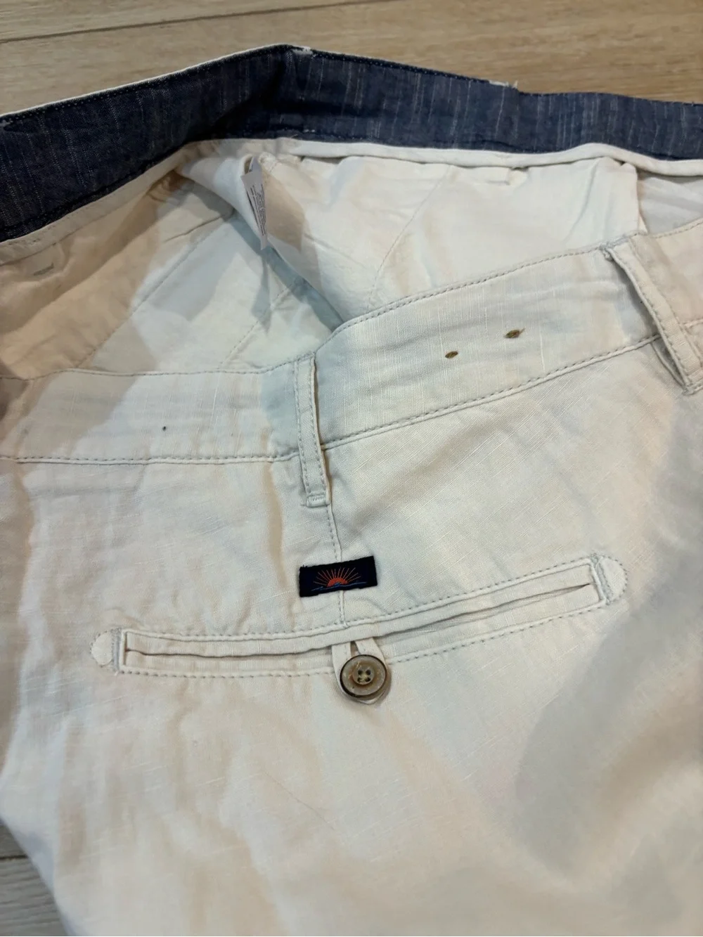 Faherty Malibu Shorts Cotton Linen Blend Summer Tan Khaki Men's 36 9” Inseam